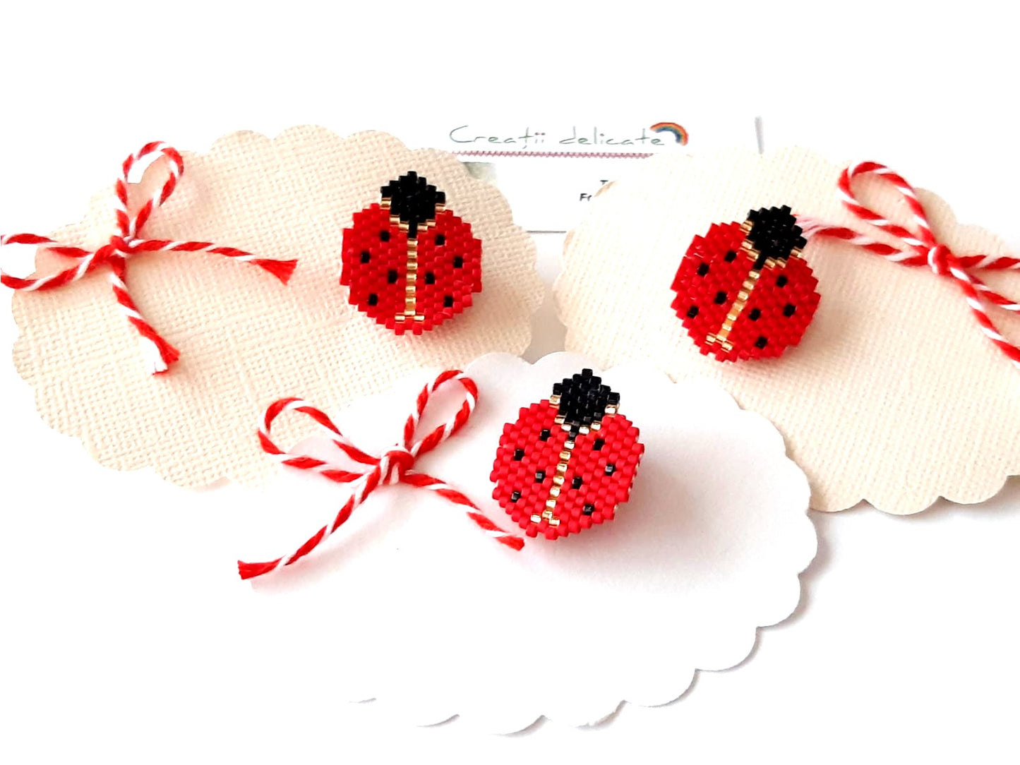 Brosa martisor buburuza - ❤️ Creatii Delicate