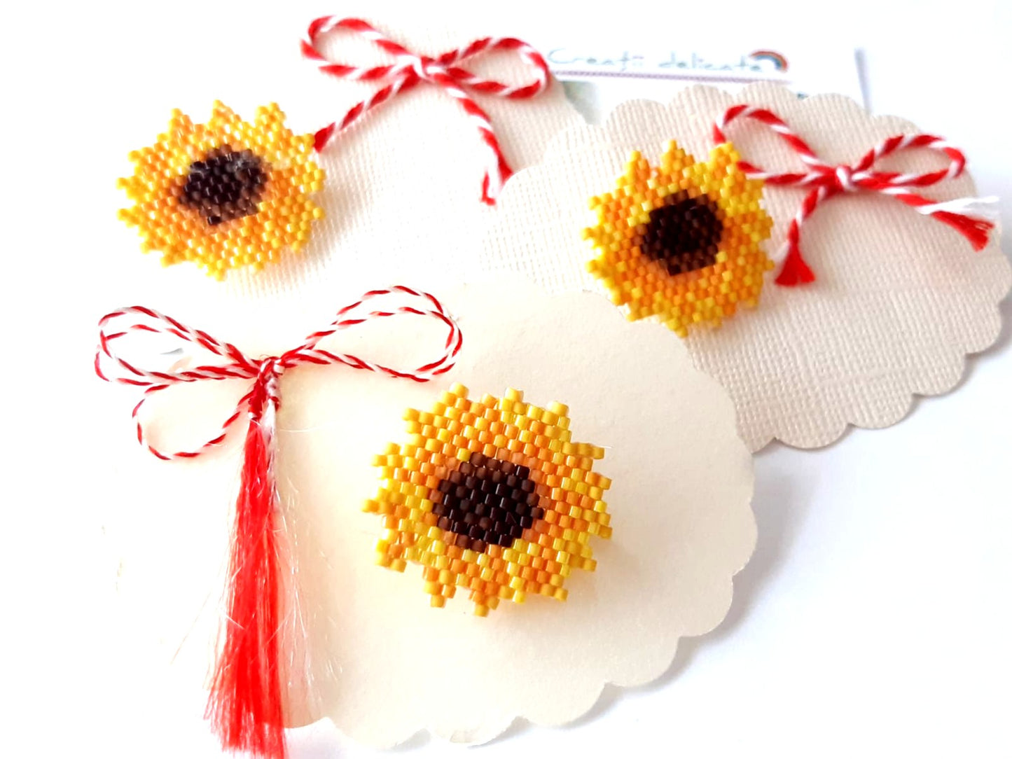 Brosa martisor floarea soarelui - ❤️ Creatii Delicate