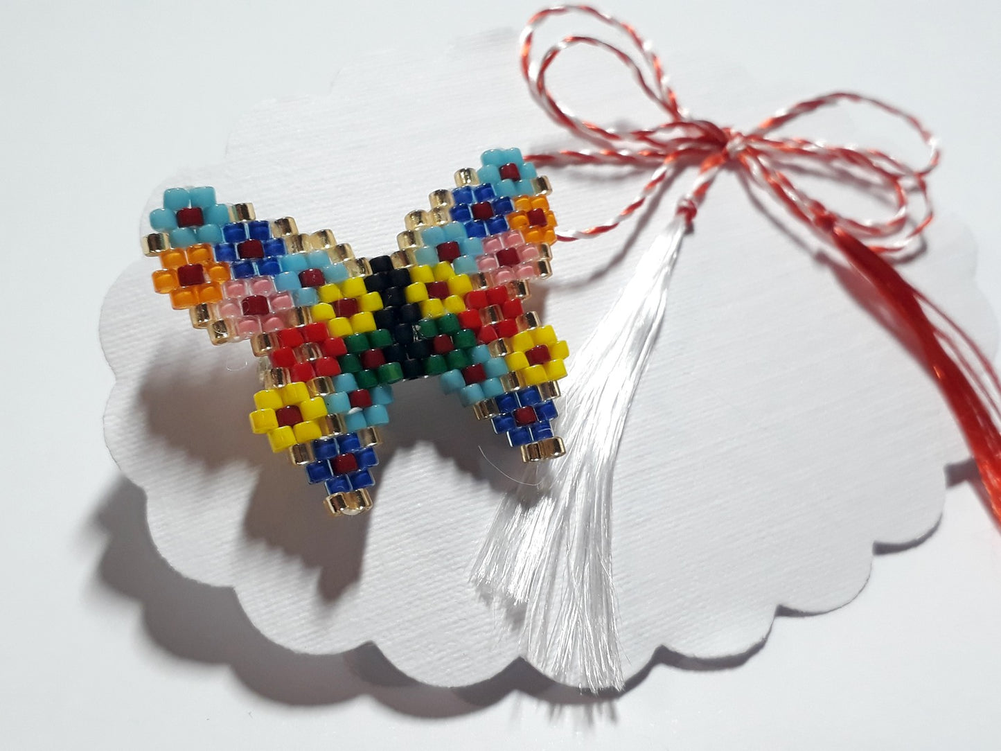 Brosa martisor fluturas multicolor - ❤️ Creatii Delicate