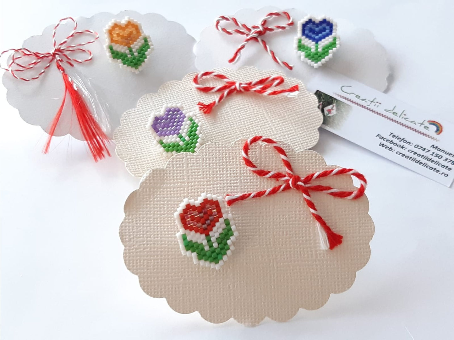 Brosa martisor mini lalea - ❤️ Creatii Delicate