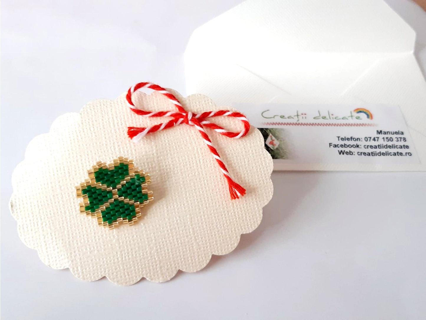 Brosa trifoi martisor - ❤️ Creatii Delicate