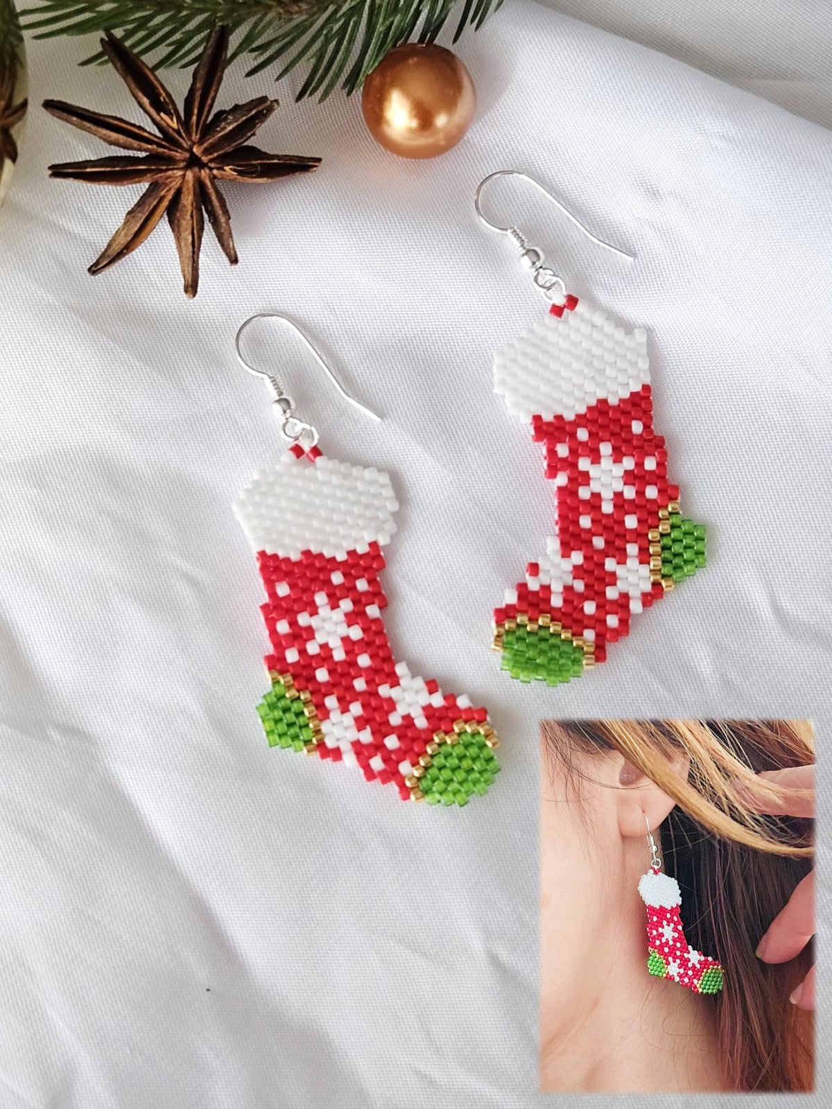 Cercei cizmulite Craciun - ❤️ Creatii Delicate