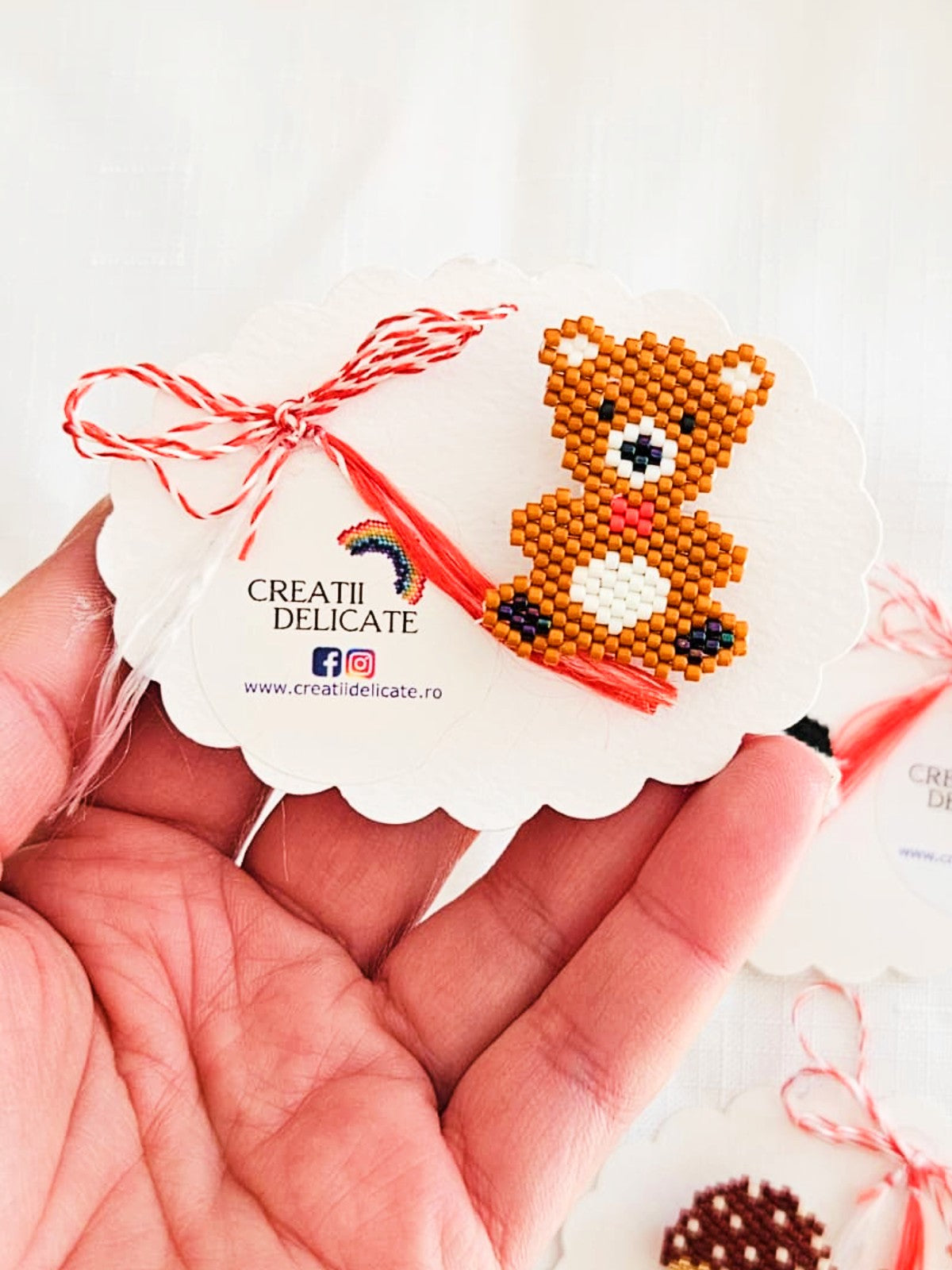 Brosa martisor ursulet - ❤️ Creatii Delicate 