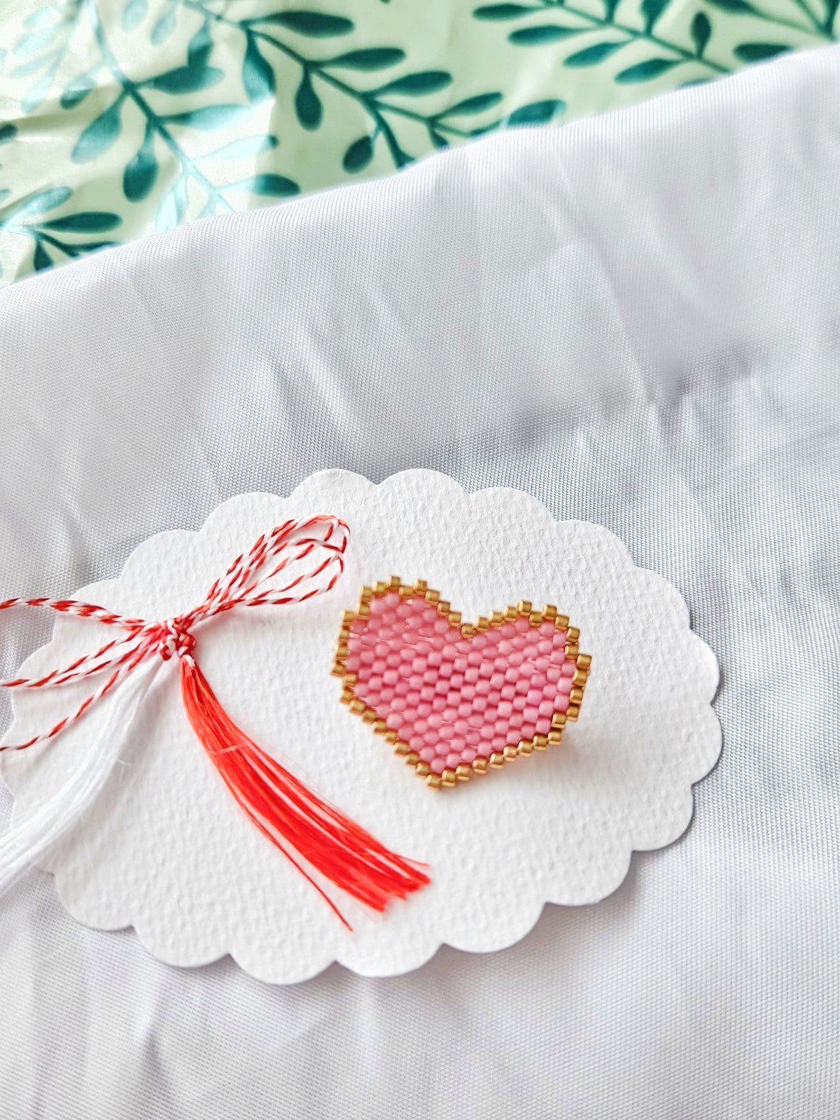 Brosa martisor inima roz – ️ Creatii Delicate