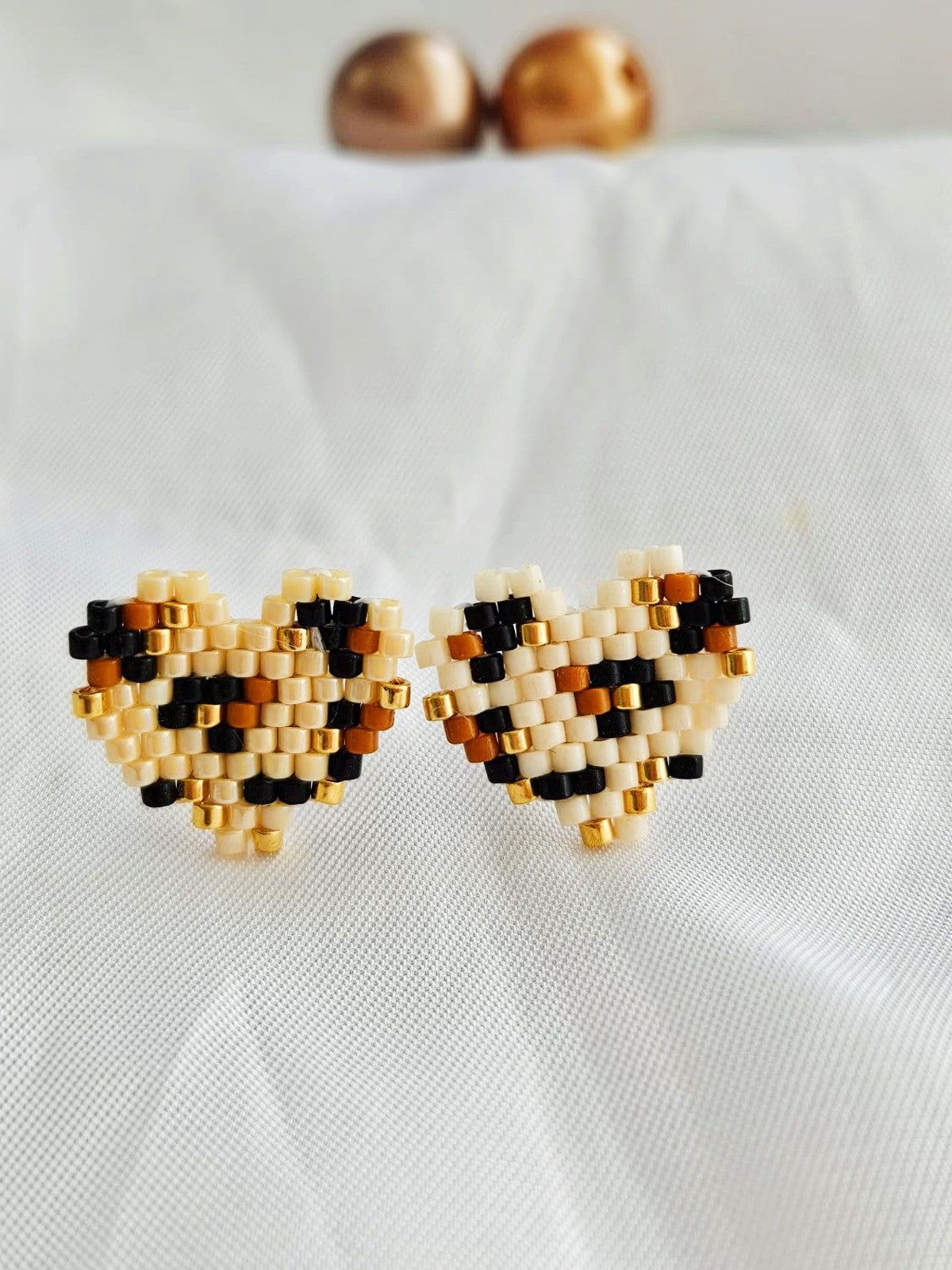 Cercei inima mica Animal Print