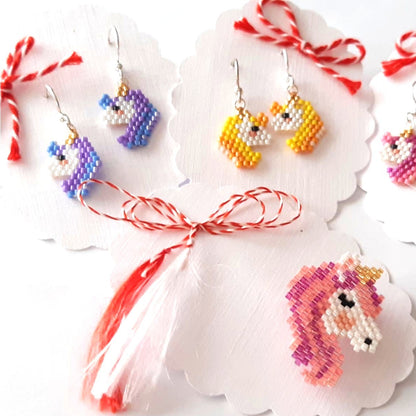 Cercei mini unicorn - Creatii Delicate