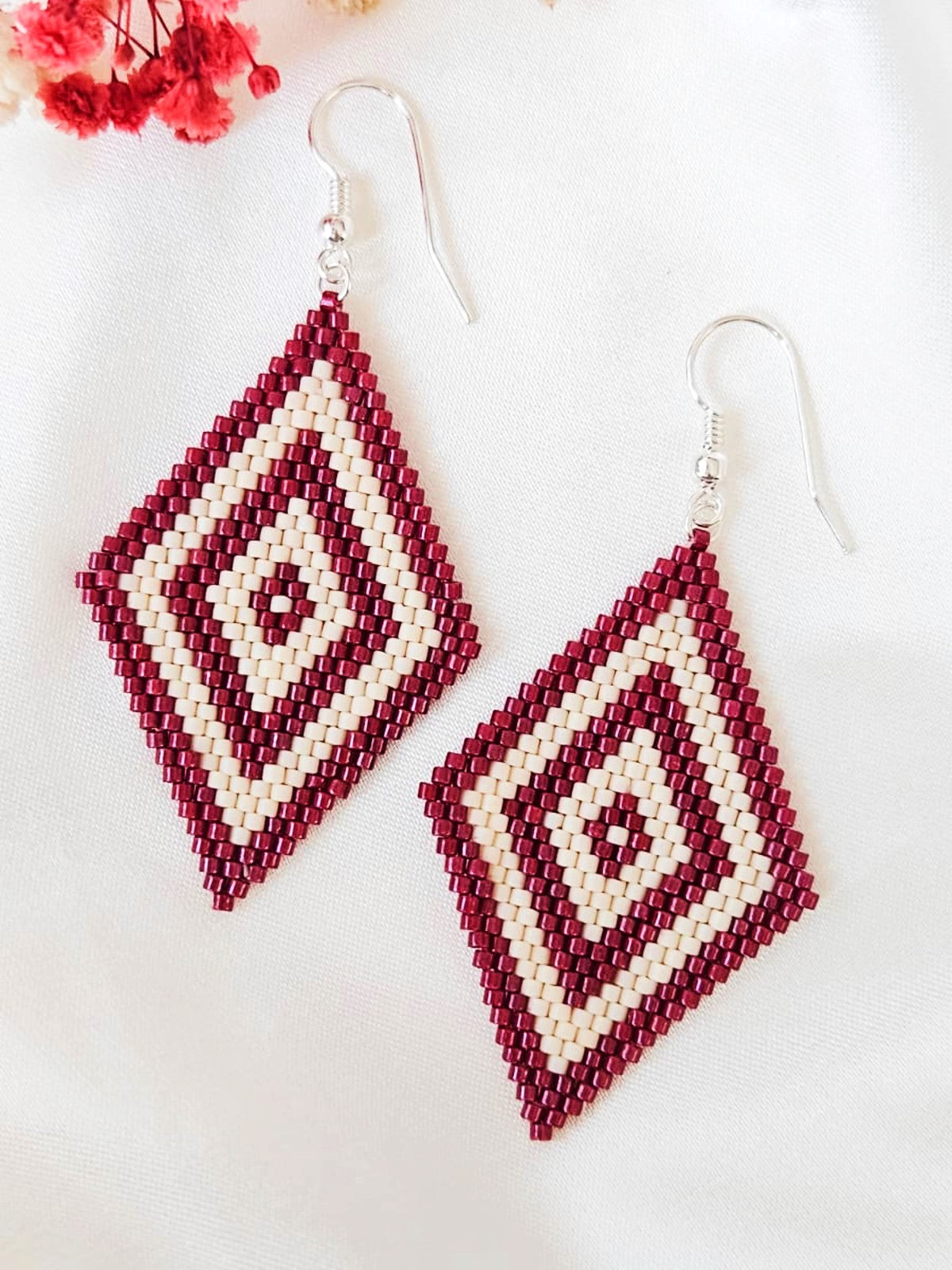 Cercei romb 2 nuante