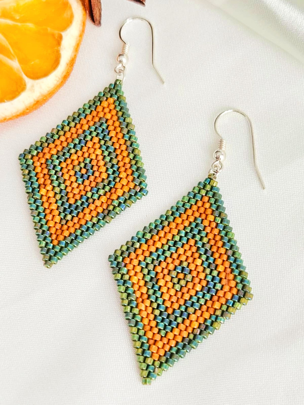 Cercei romb 2 nuante