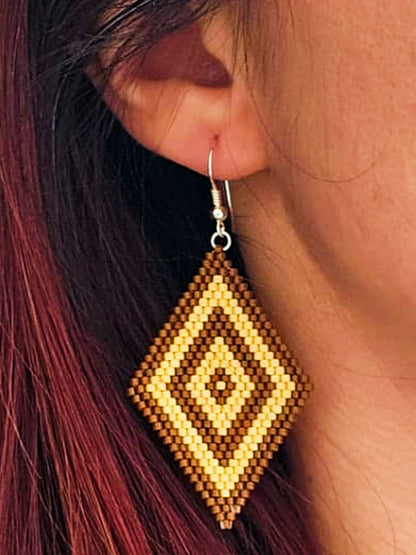 Cercei romb 2 nuante