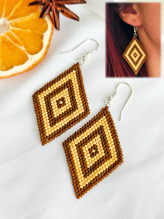 Cercei romb 2 nuante