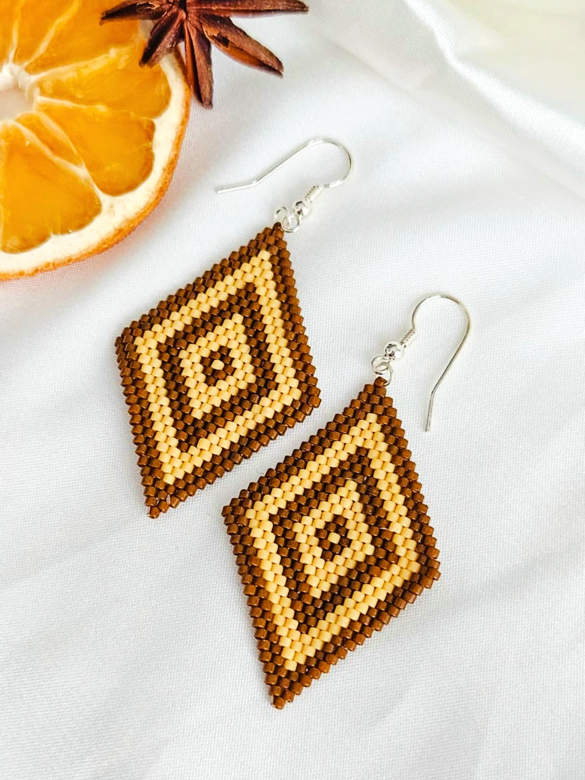 Cercei romb 2 nuante