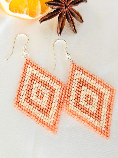 Cercei romb 2 nuante